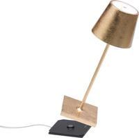 Zafferano Poldina Pro Mini Tischlampe - Aufladbare LED Lampe - 30 cm - Gold