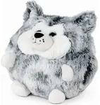 NOXXIEZ - Kuscheltier - Husky (mit Muff-Funktion) Pl&uuml;schtier Stofftier Schmusetier -