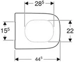 Geberit 500692011 Renova Plan WC-Sitz, eckiges Design - Wei&szlig;