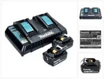 Makita Power Source Kit 18 V mit 2x BL 1860 B Akku 6,0 Ah + DC 18 RD...