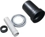 GEBERIT PE-Wand-WC Anschlussgarnitur &Oslash;110/45 mm x 185 mm 152.422.46.1 - Wei&szlig;