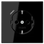 Jung SCHUKO Steckdose mit USB Typ C LS1520-18CSW (LS1520-18CSW) - Schwarz