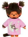 Monchhichi Kuscheltier Glow in the dark M&auml;dchen 20cm Puppe - Rosa