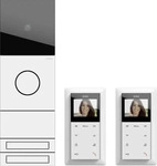 GIRA 2417902, Gira 2417902 Video System 2TN wei&szlig; System 106 Zweifamilienhaus Paket
