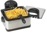 Bestron XL &Ouml;l-Fritteuse, 4 Liter, sp&uuml;lmaschinengeeignet, 2000 W, Farbe: silber -