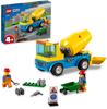 LEGO 60325 City Starke Fahrzeuge Betonmischer, LKW-Spielzeug mit Baustelle,