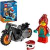 LEGO 60311 City Stuntz Feuer-Stuntbike mit Schwungradantrieb, Spielzeug-Motorrad mit