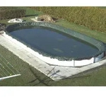 Steinbach Abdeckplane "Winter" f&uuml;r ovale Swimming Pool Stahlwandbecken gr&uuml;n 730 x