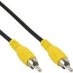 InLine Cinch Kabel, Video, 1x Cinch Stecker / Stecker, Steckerfarbe gelb, 10m, RCA,