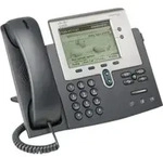 Cisco IP 7942G Telefon, Rufnummernanzeige, Freisprechfunktion, Ethernet - Grau