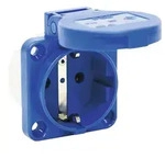Einbausteckdose 10/16A 2P+Z SCHUKO 230V blau IP54 105-0b