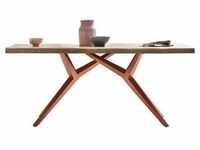 SIT Möbel Esstisch | Platte 56 mm | Mango-Holz mit Baumkante natur | 160 x 90...