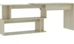 vidaXL Eckschreibtisch Sonoma-Eiche 200x50x76 cm Holzwerkstoff - Braun
