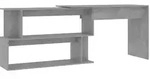 vidaXL Eckschreibtisch Betongrau 200x50x76 cm Holzwerkstoff - Grau