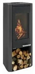 Wamsler Kaminofen | Myro-H Stahl mit Holzfach | 8 kW - Silber