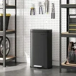 SONGMICS M&uuml;lleimer M&uuml;llbeh&auml;lter, Abfalleimer, 30 L,Softclose - Schwarz