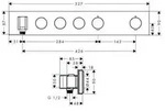 AXOR 18356000 Thermostatmodul Unterputz Select Axor - Silber