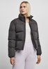 Urban Classics Ladies Short Puffer Winterjacke schwarz - 5XL