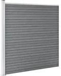 vidaXL Gartenzaun WPC 353&times;186 cm Grau - Grau