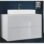 VCM 2-tlg. Waschplatz Waschtisch | Waschbecken Unterschrank Breite 80 cm | Badm&ouml;bel