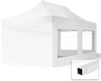 TOOLPORT 3x6m Stahl Faltpavillon, inkl. 4 Seitenteile, wei&szlig;