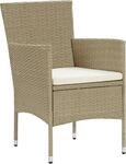 vidaXL Garten-Essst&uuml;hle 2 Stk. Poly Rattan Beige