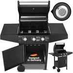 Juskys BBQ Gas-Grill Louisiana 8,1 kW - 3 Brenner Grillrost, Deckel mit Thermometer -