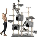 HAPPYPET Kratzbaum deckenhoch 260 cm hoch, Kletterbaum SAM &ndash; Gro&szlig;er XXL Katzenbaum