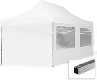 TOOLPORT 3x6m Aluminium Faltpavillon, inkl. 4 Seitenteile, wei&szlig;