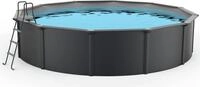 Steinbach Stahlwand Swimming Pool Set "Nuovo de Luxe" anthrazit / silbergrau &Oslash; 360 x