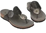 Think JULIA Damen Pantoletten - Zehentrenner Pantolette schwarz Freizeit -...