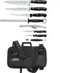 Dick 8-teiliges Messerset mit Tasche - Schwarz