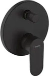 Hansgrohe Vernis Blend mattschwarz Einhebel-Wannenmischer Unterputz mit integrierter