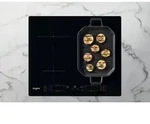 Whirlpool WB B8360 NE, Schwarz, Integriert, 59 cm, Zonen-Induktionskochfeld,