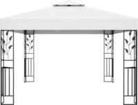 vidaXL Pavillon mit Doppeldach 3x4 m Wei&szlig;