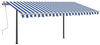 vidaXL Automatische Markise mit LED & Windsensor 4x3,5 m Blau & Weiß