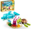 LEGO 31128 Creator 3-in-1 Delfin und Schildkröte, Seepferdchen, Fisch,