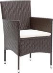 vidaXL Garten-Essst&uuml;hle 4 Stk. Poly Rattan Braun