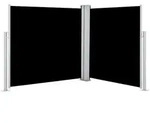 vidaXL Ausziehbare Seitenmarkise Schwarz 120 x 600 cm - Schwarz