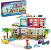 LEGO 41709 Friends Ferienhaus am Strand, Puppenhaus mit Mini-Puppe Mia, Zubehör und