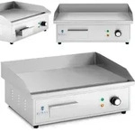Elektrogrill, glatte Grillplatte, 530 x 350 mm, 3000 W - Silber