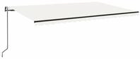 vidaXL Automatische Markise mit LED & Windsensor 500x300 Creme