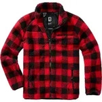 Brandit - Teddyfleece Jacke rot / schwarz - 3XL - Schwarz/Rot - 3XL