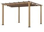 Paragon Outdoor Aluminium Pergola Florida 1111 Holzoptik hellbraun 350x350x235 cm -