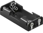 Goobay 2x AAA (Micro) Batteriehalter, L&ouml;tfahne (U), 53 mm, Schwarz - Schwarz