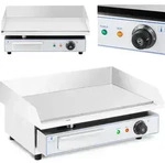 Elektrogrill glatte Platte 550 x 400 mm 3000 W - Silber