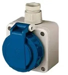 Mennekes 10863 - Typ F - 2P+E - Blau - Wei&szlig; - IP68 - Universal - 230 V - Blau
