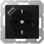 Jung SCHUKO Steckdose mit USB Typ A A1520-18ASWM (A1520-18ASWM) - Schwarz