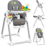 KIDIZ&reg; 3in1 Hochstuhl Kinderhochstuhl inkl. Spielb&uuml;gel , Babyliege , Kombihochstuhl