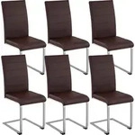 tectake&reg; Set Schwingstuhl Bettina gepolstert mit Kunstlederbezug 41 x 52 x 99 cm -